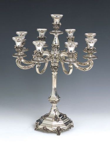 Candelabra from silverheaven.com Candle Latern, Silver Candelabra, Antiqued Candle Holders, Victorian Home Decor, Silver Candle, Candelabra Chandeliers, Luxury Tableware, Silver Decor, Candle Stand