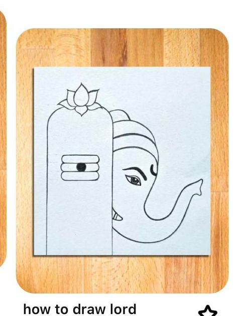 Ganapati Bappa Rangoli, Ganesh Drawing Simple, Cute Ganesha Drawing, Ganpati Drawing Easy, Ganesha Drawing Easy, Drawing Ganpati, Ganpati Bappa Drawing, Bappa Drawing, Ganesh Chaturthi Drawing