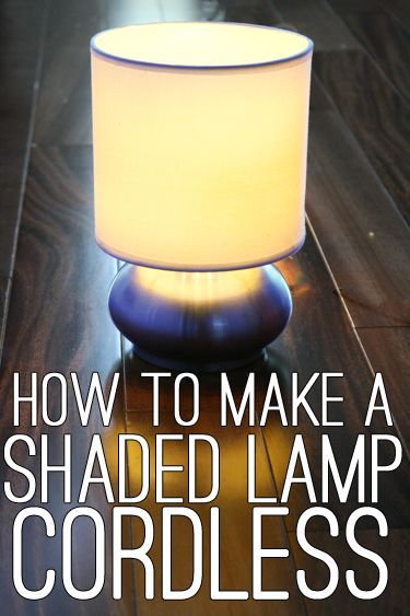 I will have lamps in the middle of my no-mans-land (no-outlets-land) living room, darn it! l How to make a lamp run on batteries: tutorial with easy, cheap step-by-step instructions! Make A Lamp, Lighting Plan, Cordless Lamps, Easy Cheap, Diy Lamp, Room Setup, Décor Diy, Family Living, Lighting Ideas