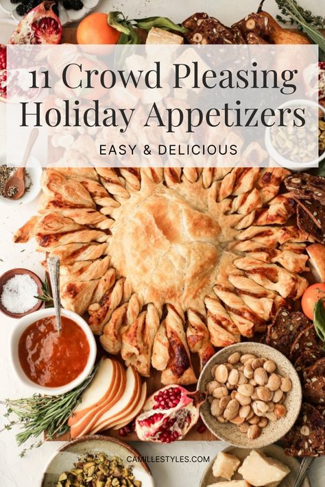 Make your holiday party unforgettable with these show-stopping holiday appetizers! From classic favorites to creative bites, these recipes will have your guests raving. Click to explore the full list at Camille Styles!   #HolidayEntertaining #AppetizerRecipes #PartyFoodIdeas #HolidayRecipes Holiday Dinner Party Appetizers, Fancy Dinner Party Appetizers, Elegant Christmas Appetizers Party, Classy Christmas Party Food, Unique Holiday Appetizers, Easy Classy Appetizers, Holiday Happy Hour Appetizers, Sweet Hors D’oeuvres, Warm Hors D’oeuvres