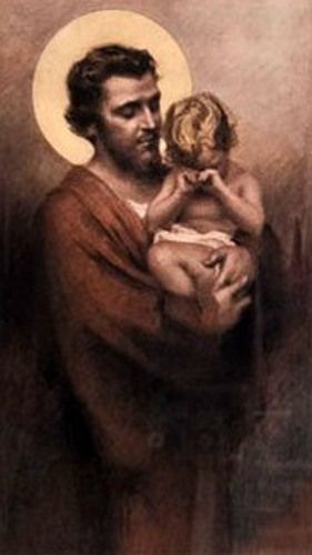 St. Joseph And Child Jesus Crying, In His Arms, Religious Pictures, Jesus Christ Art, Catholic Images, Child Jesus, Religious Images, Stock Art, Catholic Art