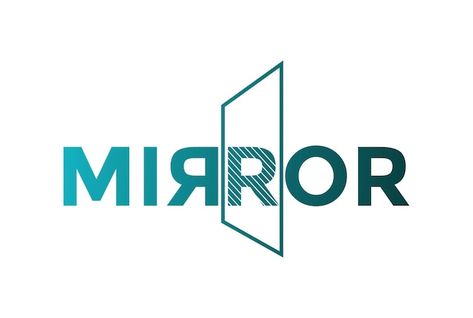 Logo On Mirror, Mirror Branding, Mirrors Graphic Design, Mirror Logo Design Ideas, Mirror Typography, Glass Font Png Text, Adventure Logo Design, Mirror Text, Typography Logo Design