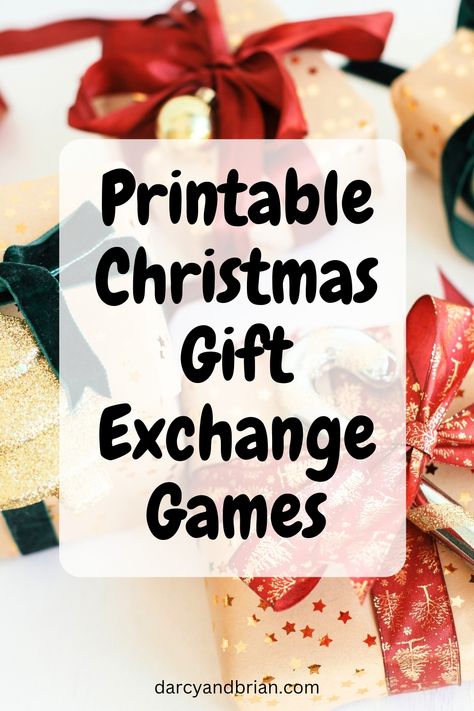 Present Exchange Games, Office Christmas Gift Exchange Ideas, Christmas Gift Exchange Games Family, Christmas Present Exchange Games, Gift Card Exchange Game, Kids Gift Exchange Ideas, Christmas Exchange Game, Christmas Gift Swap Games, Holiday Gift Exchange Ideas