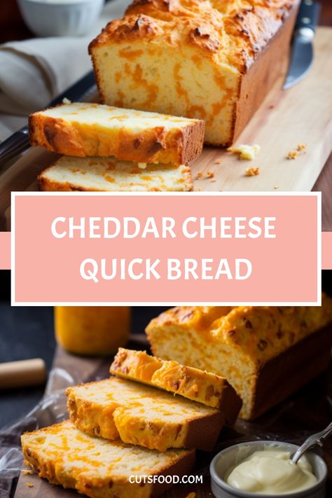 Cheddar Cheese Quick Bread Cheddar Cheese Loaf Bread, Cheese Loaf Bread, Cheddar Cheese Quick Bread, Cheese Bread Loaf, Easy Cheese Bread, Cheese Quick Bread, Cheddar Cheese Bread, Cheese Loaf, Loaf Bread Recipe