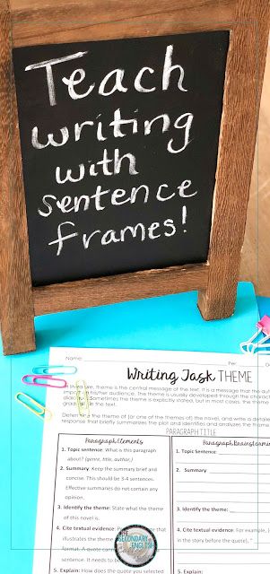 Scaffolding writing instruction in the secondary ELA classroom. Secondary Ela Classroom, High School English Classroom, Teach Writing, English Aesthetic, Sentence Frames, High School Writing, Study Hacks, Ela Writing, Middle School Writing