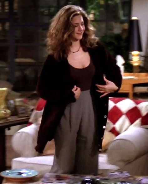 Friends 2000 Outfits, Friends Fashion Inspiration, 90s Everyday Fashion, Friends Show Fashion, 90s Simple Outfit, Friends Series Outfits, Friends Outfits Winter, Friends Season 1 Outfits, Friends Fashion Rachel