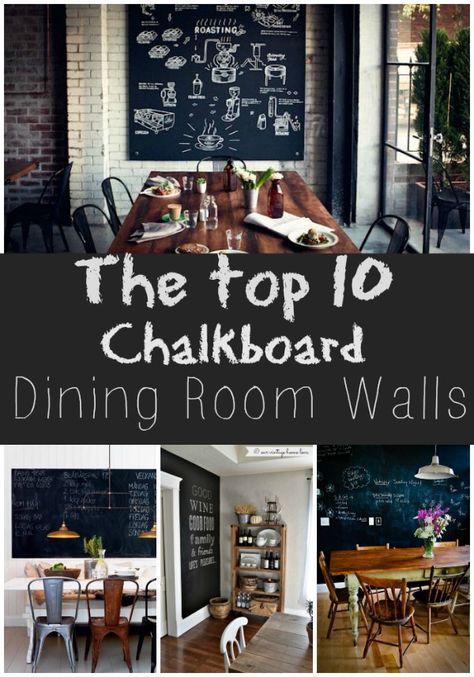 Trend To Love: Dining Room Chalkboard Walls - lizmarieblog.com Manly Living Room Decor, Chalkboard Dining Room, Dining Room Chalkboard, Chalkboard Walls, Chalkboard Wall Bedroom, Mens Room Decor, Wall Trends, Kitchen Chalkboard, Chalkboard Wall