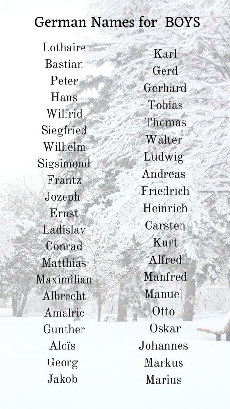 German Last Names For Characters, European Last Names, German Male Names, German Names And Meanings, Russian Male Names, Nordic Boy Names, Germanic Names, German Names Boy, Russian Last Names