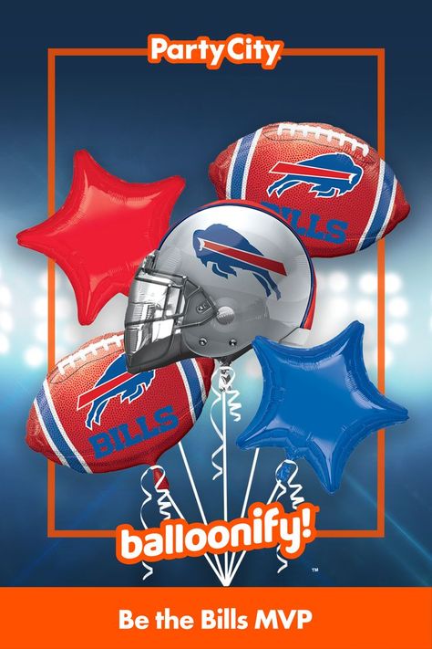 Balloonify Game Day! Shop our assortment of Buffalo Bills balloons. Get your football-themed balloons your way at Party City—same day or scheduled delivery, curbside or in-store pickup. Spend $49 and save with FREE delivery! Buffalo Bills Party, Party City, Buffalo Bills, Game On, Super Bowl, Game Day, Party Favors, Buffalo, Napkins