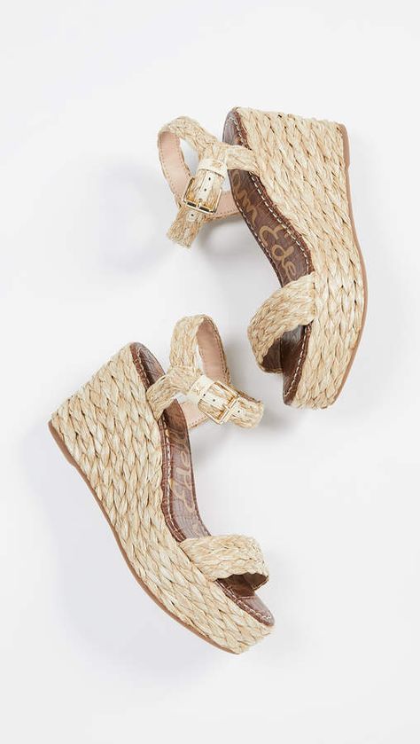 Sam Edelman Deena Espadrilles Sandals Trends, Chic Flats, Wedge Espadrilles, Trending Sandals, Platform Espadrilles, Stylish Sandals, Leather Pieces, Sam Edelman Shoes, Wedge Espadrille