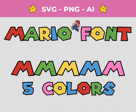 Mario Alphabet, Cricut Acrylic, Mario Font, Free Svg Fonts, Acrylic Projects, Drawing Software, Ttf Fonts, Cricut Fonts, May 2023