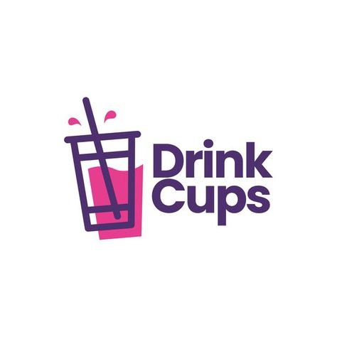 Smoothie Logo Design, Soft Drink Logo, Smoothie Logo, Zobo Drink, Logo Dessert, Cup Packaging, Dessert Logo, Fruit Logo Design, Juice Logo