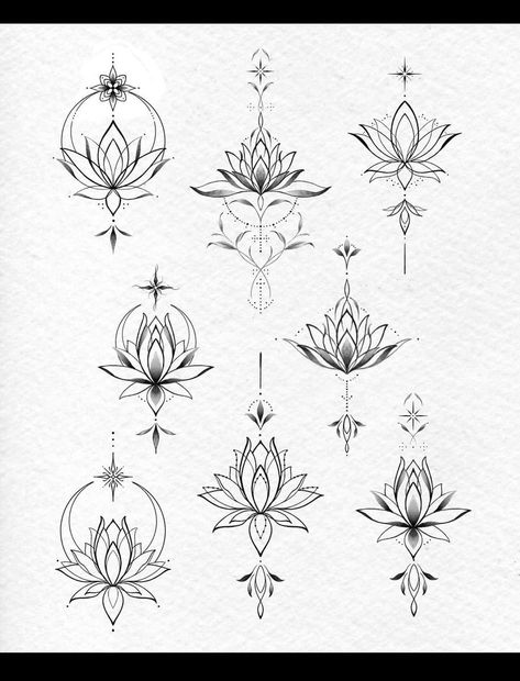 Lotus Aesthetic Tattoo, Line Lotus Tattoo, Minimalist Lotus Tattoo, Mandala Lotus Tattoo, Abdomen Tattoo, Mandala Wrist Tattoo, Sternum Tattoo Design, Small Lotus Tattoo, Lotus Mandala Tattoo