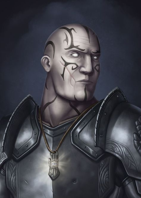 Goliath Paladin Male, Goliath Paladin, Metal Rendering, Dnd Paladin, Portrait Male, Plate Armor, Dnd Races, Fantasy Portraits, Fantasy Races