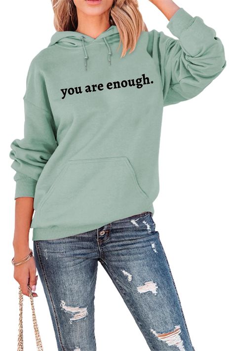 PRICES MAY VARY. Material: This sweatshirt is made from premium materials designed to provide ultimate comfort while ensuring durability. Made of soft, breathable, high-quality cotton blend that's skin-friendly and comfortable to wear. Hoodies with Meaning: The Dear Person Behind Me/You Are Enough Sweatshirt Hoodie is more than just a fashion statement, it’s a mental health hoodie with encouragement that can be worn wherever you go. Spark conversations and inspire goodwill. Wear it for every occ Nursing Student Shirts, Dear Person Behind Me, Hip Hop Sweatshirts, With Meaning, You Are Enough, Hooded Shirt, Vintage Graphic, Women Hoodies Sweatshirts, Pullover Shirt