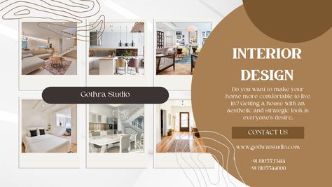 Contact Gothra Studio at gothrastudio.com for Interior Designing services for your dream Home!! Interior Design Pamphlet, Dining Room Furniture Design, Pamphlet Design, Room Furniture Design, Creative Interior, Creative Interior Design, Flat Interior, Home Theater Design, Interior Design Company