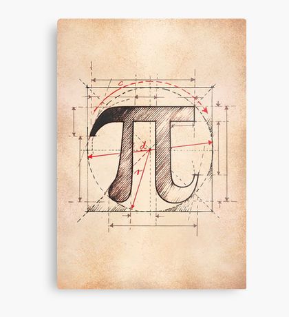 Pi Symbol: Metal Prints | Redbubble Pi Day Facts, Pi Tattoo, Pi Sign, Sign Drawing, Sketch Poster, Pi Symbol, Number Art, Pi Day, 5 Anime