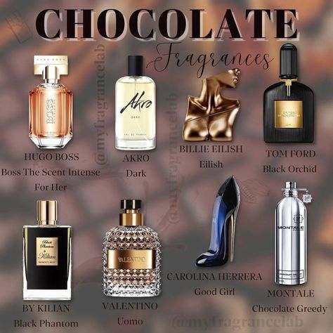 Perfume Carolina Herrera, Carolina Herrera Good Girl, Boss The Scent, Tom Ford Black Orchid, By Kilian, Fragrances Perfume Woman, Ford Black, Chocolate Girls, Perfume Collection Fragrance