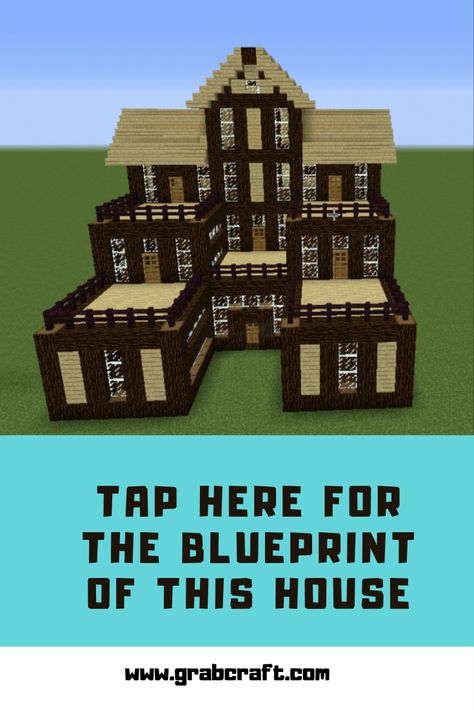 Wooden House - Blueprints for Minecraft Houses, Castles, Towers, and more | GrabCraft. Minecraft Building Ideas Templates, Mesa Plateau Minecraft House, Wooden Gate House Minecraft, Blueprint Minecraft House, Minecraft Base Blueprints, Minecraft Houses Blueprints Step By Step Easy, Minecraft Chisel And Bits House, Minecraft House With Tower, Minecraft Blue Prints