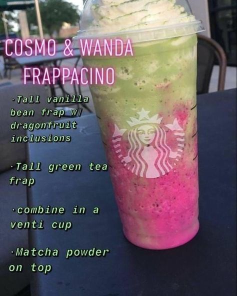 Kawa Starbucks, Resep Starbuck, Cosmo Wanda, Starbucks Drink Menu, Starbucks Drink Ideas, Starbucks Ideas, Starbucks Secret Menu Recipes, Cold Starbucks Drinks, Starbucks Drinks To Try