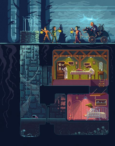 pixelart How To Pixel Art, Monkey Island, Pixel Art Tutorial, Arte 8 Bits, Art Advice, 2d Game Art, 8bit Art, Cool Pixel Art, Pixel Art Characters