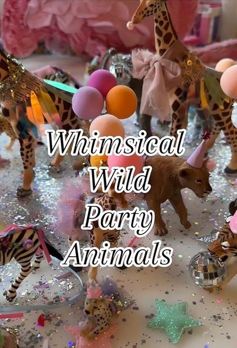 Chante The Modern Hippies's Amazon Page - Whimsical Wild Party Animals Wild Cat Birthday Party, Animal Parade Birthday Party, Animal Themed Birthday Party Decorations, Party Animal Birthday Theme, Diy Party Animals, Party Animal Theme, Party Animal Birthday, Animal Party Decorations, Animal Theme Birthday