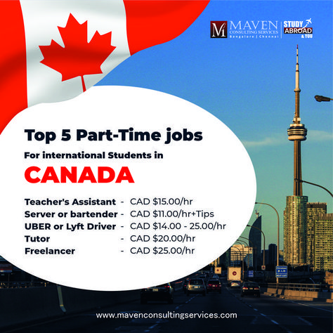 Hr Tips, Study Abroad Travel, Jobs In Canada, Best Part Time Jobs, Lyft Driver, Moving To Canada, Student Jobs, Teacher Assistant, School Help