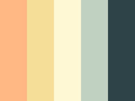 "nightgown." by bijouloveshues buff, buttercup, butterscotch, cream, gold, green, mint, moopick, orange, slate Garden Color Palette, Flat Color Palette, Vintage Colour Palette, Color Design Inspiration, Color Palette Challenge, Color Schemes Colour Palettes, Palette Art, Green Mint, Color Palate