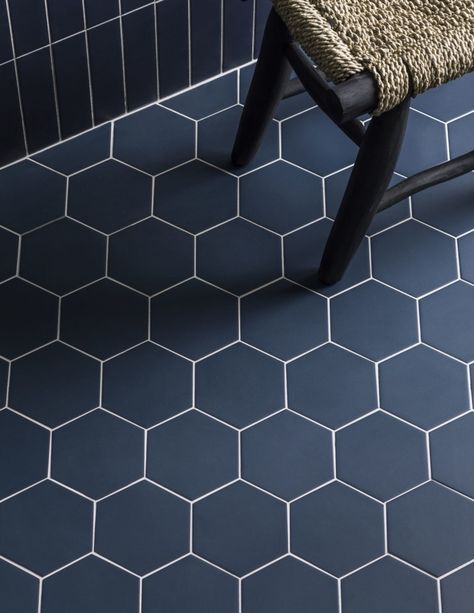 Navy Blue Hexagon Tile Bathroom, Navy Hexagon Tile Bathroom, Hexagonal Floor Tiles, Hexagon Floor Tiles, Hexagon Tile Bathroom, Porcelain Hexagon Tile, Black Hexagon Tile, Bedroom Tile, Hexagonal Tiles