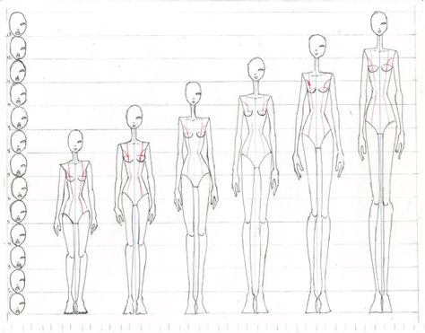 Excerpt from http://dctdesigns.com/tag/9-head-figure/ I talked about the average person being 8 heads tall. My tutorial talked about creating a 10 head figure. But as this illustration by Aciele shows you can make your croquis as small or tall as you desire. The process is the same so create them at your whim. Theory Fashion, Figure Drawing Female, Figure Template, Fashion Illustration Template, Croquis Fashion, Fashion Figure Templates, Fashion Illustration Tutorial, Fashion Figure, Fashion Figure Drawing