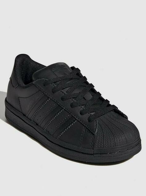 My eBay: Active Black School Shoes, Adidas Superstar Black, Year 9, Adidas Trainers, Adidas Originals Superstar, Sportswear Fashion, Black Trainers, Trainers Black, School Shoes