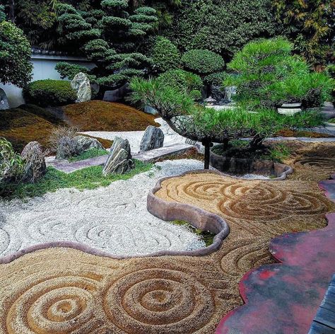 Karesansui Garden, Wabi Sabi Garden, Warrior Monk, Garden Board, Japanese Style Garden, Sacred Garden, Architecture Models, Meditation Garden, Japanese Garden Design