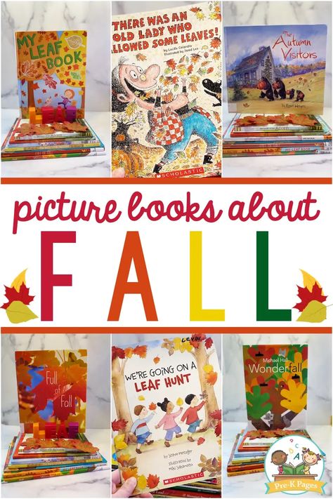 Books About Fall I have compiled a list of over 25 of my favorite Fall themed picture books for preschoolers for you. It doesn’t matter if you’re a pumpkin spice lover, a cider connoisseur, or a football fanatic, there’s something for everyone in this comprehensive list of fall books for preschoolers ages 3-5. #fall #booklist #fallbooks Preschool Fall Theme Activities, Interactive Books For Preschoolers, Autumn Preschool Theme, Best Picture Books, Books For Preschoolers, Fall Science, Literacy Activities Preschool, Fall Books, Pre K Pages