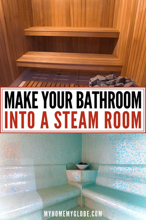 Diy Steam Room At Home, Sauna At Home Ideas, At Home Steam Room, Steam Room Diy, Diy Steam Room Outdoor, Diy Steam Shower Ideas, How To Make A Sauna At Home, Diy Steam Sauna, Steam Rooms In House