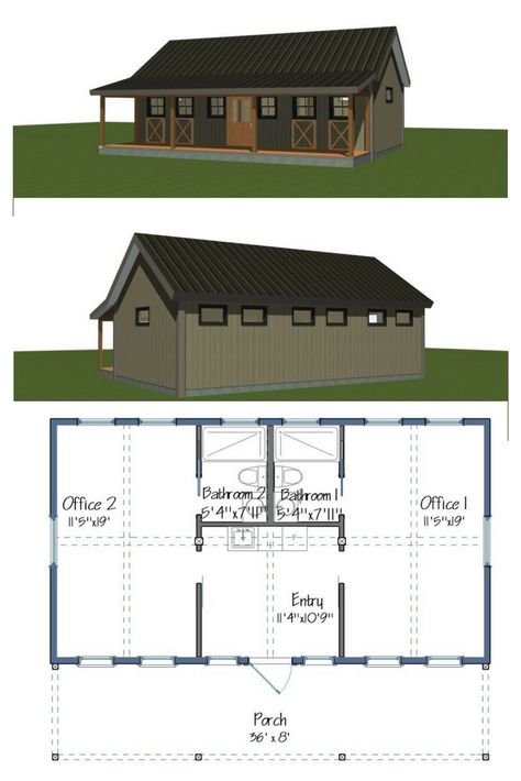 The Split Rock Bunk House is 725 sq ft of F.U.N! A post and beam tiny house with design options. Read to find out more... Bunk House Plans, House Plans Layout, Yankee Barn Homes, Shed Floor Plans, Shed Plans 12x16, Barn Homes Floor Plans, Split Rock, Free Shed Plans, Barn House Design