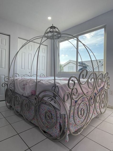 Disney Princess Fairytale Silver Bed for Sale in Miami, FL - OfferUp Amazing Beds, Silver Bed, Princess Fairytale, Princess Bedroom, Princess Core, Girl’s Room, Pretty Images, Kids' Bed, Beds For Sale