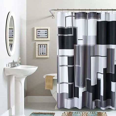 Grey Shower Curtain, Brown Shower Curtain, Black And White Shower Curtain, Black Shower Curtain, Unique Bathroom Decor, Curtains For Bathroom, Extra Long Shower Curtain, Gray Shower Curtains, Long Shower Curtains