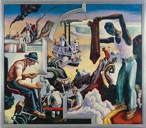 Art Composition Ideas, Poverty Art, Thomas Hart Benton Paintings, Composition Ideas, Thomas Hart Benton, John Stewart, Grant Wood, Art Composition, 17th Century Art