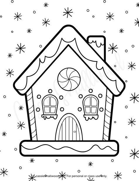 Simple gingerbread house coloring page free printable pdf Ginger Bread House Drawing Simple, Ginger Bread House Drawing Easy, Gingerbread House Coloring Pages Free Printable, Christmas Village Coloring Page, Gingerbread House Coloring Page Free, Christmas Pictures To Color Printable, Gingerbread House Outline, Ginger Bread House Coloring Pages, Christmas Doodles Ideas