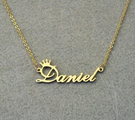 Diamond Solitaire Necklace, Solitaire Necklaces, Necklace Brands, 14k Gold Necklace, Name Jewelry, Custom Name Necklace, Crystal Necklace Pendant, Necklace Personalized, Custom Necklace