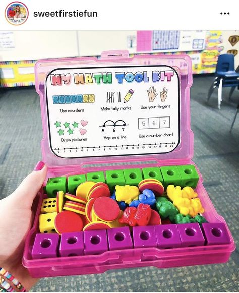 Math Tool Kit, Classroom Idea, Math Tools, Math Madness, Prek Math, Elementary Classroom Decor, 2nd Grade Classroom, Teaching First Grade, Math Workshop