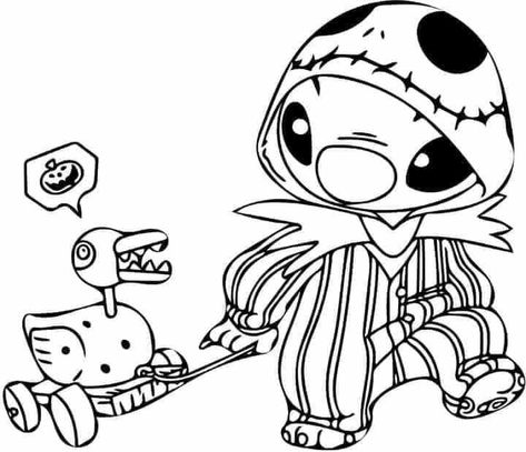 Stitch Halloween Coloring Pages, Lilo And Stitch Halloween, Stitch Coloring Pages, Halloween Coloring Sheets, Stitch Halloween, Stitch Drawing, Fall Coloring Pages, Halloween Drawings, Cartoon Coloring Pages