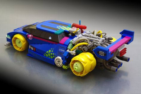 Lego Car Ideas, Cyberpunk Car, Lego Reference, Lego Cyberpunk, Lego Wheels, Bat Mobile, Lego 4, Construction Lego, Custom Minifigures