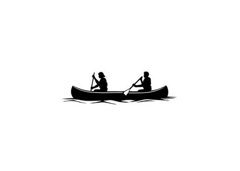 Steven Noble Illustrations: Canoeing Shane Tattoo, Canoe Pictures, Small Canoe, Corgi Tattoo, Steven Noble, Boat Tattoo, Jp Morgan, Henna Body Art, Sibling Tattoos