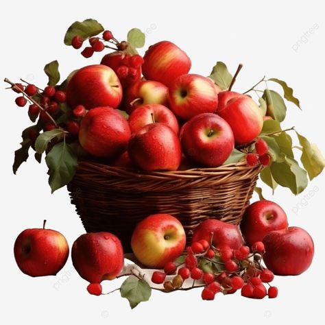 fresh harvest of apples autumn gardening thanksgiving day organic red apples in a basket on the ol Apples In A Basket, Autumn Gardening, Life Themes, Table Png, Apple Basket, Old Table, Apple Baskets, Transparent Image, Autumn Garden