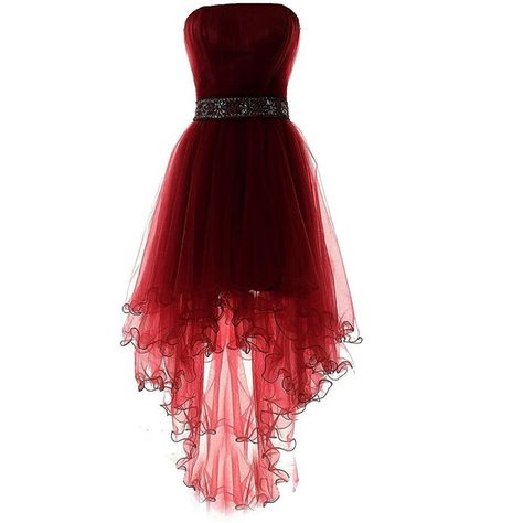 YiYaDawn Women's High-low Homecoming Dress Short Evening Gown ($72) ❤ liked on Polyvore featuring dresses, gowns, short red dress, red homecoming dresses, short ball gowns, short front long back dress and short dresses Red Homecoming Dress, Red High Low Dress, Long Back Dress, Cute Party Dress, High Low Party Dresses, High Low Evening Dresses, Red Evening Gowns, Homecoming Dress Short, Cute Dresses For Party