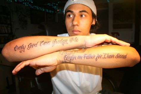 Only God can judge me...Forgive me Father for I have sinned Forgive Me For My Sins Tattoo, Father Forgive Me Tattoo, Forgive Me Tattoo, God Forgives I Dont Tattoo, Forgive Yourself Quotes Tattoo, Forgive But Never Forget Tattoo, God Forgive Me, Only God Can Judge Me, Me Tattoo