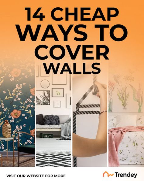 Explore unique and stylish ideas to transform your walls and breathe new life into your space. Wall Coverage Ideas, Unique Wall Treatments Diy, Inexpensive Wall Treatments, How To Cover Walls Without Paint, Cheap Wall Covering Ideas Budget, Ways To Cover A Wall, Wall Covering Ideas Cheap, Inexpensive Wall Covering Ideas, Cheap Wall Covering Ideas