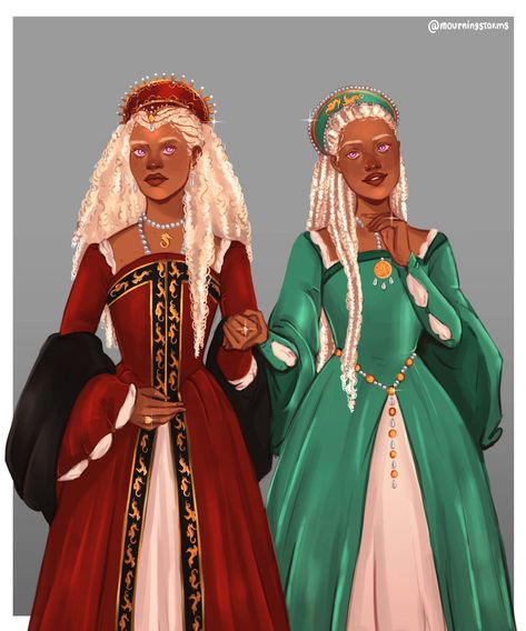 Baela And Rhaena, Dragon Twins, Ice Game Of Thrones, Lady Of The Moon, Rhaena Targaryen, Dance Of The Dragons, Targaryen Art, George Rr Martin, Naruto Oc Characters