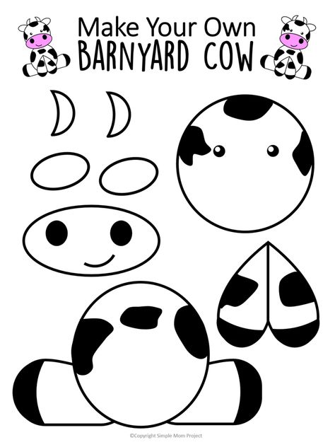 Use the FREE printable cow template to make this super cute and easy farm theme cow craft! This barnyard cow great for preschool toddlers and big kids! #FarmAnimals #FarmCrafts #FarmAnimalCrafts #CowCrafts Cow Template, Printable Cow, Unicorn Crafts For Kids, Easy Preschool Crafts, Cow Craft, Farm Animal Crafts, Unicorn Craft, Farm Craft, Fun Mom